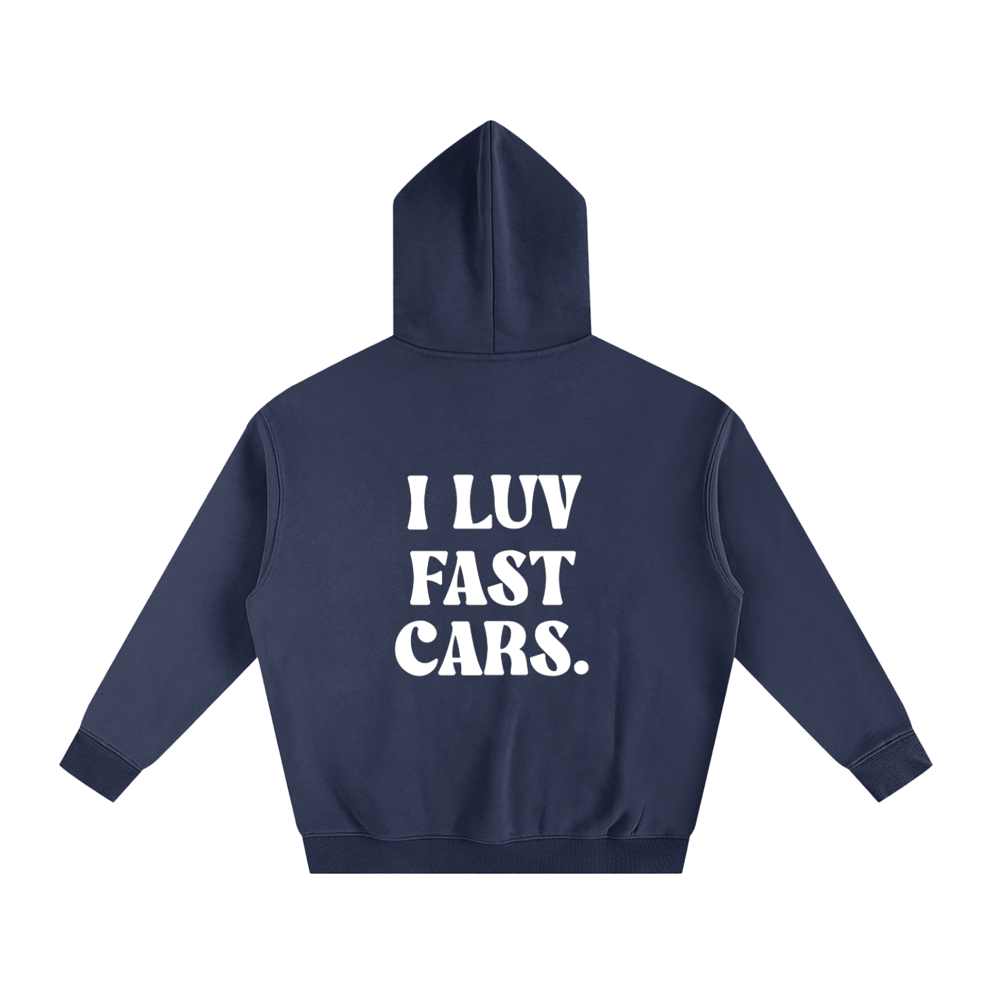 Hanorac ILUVFASTCARS supradimensionat din fleece