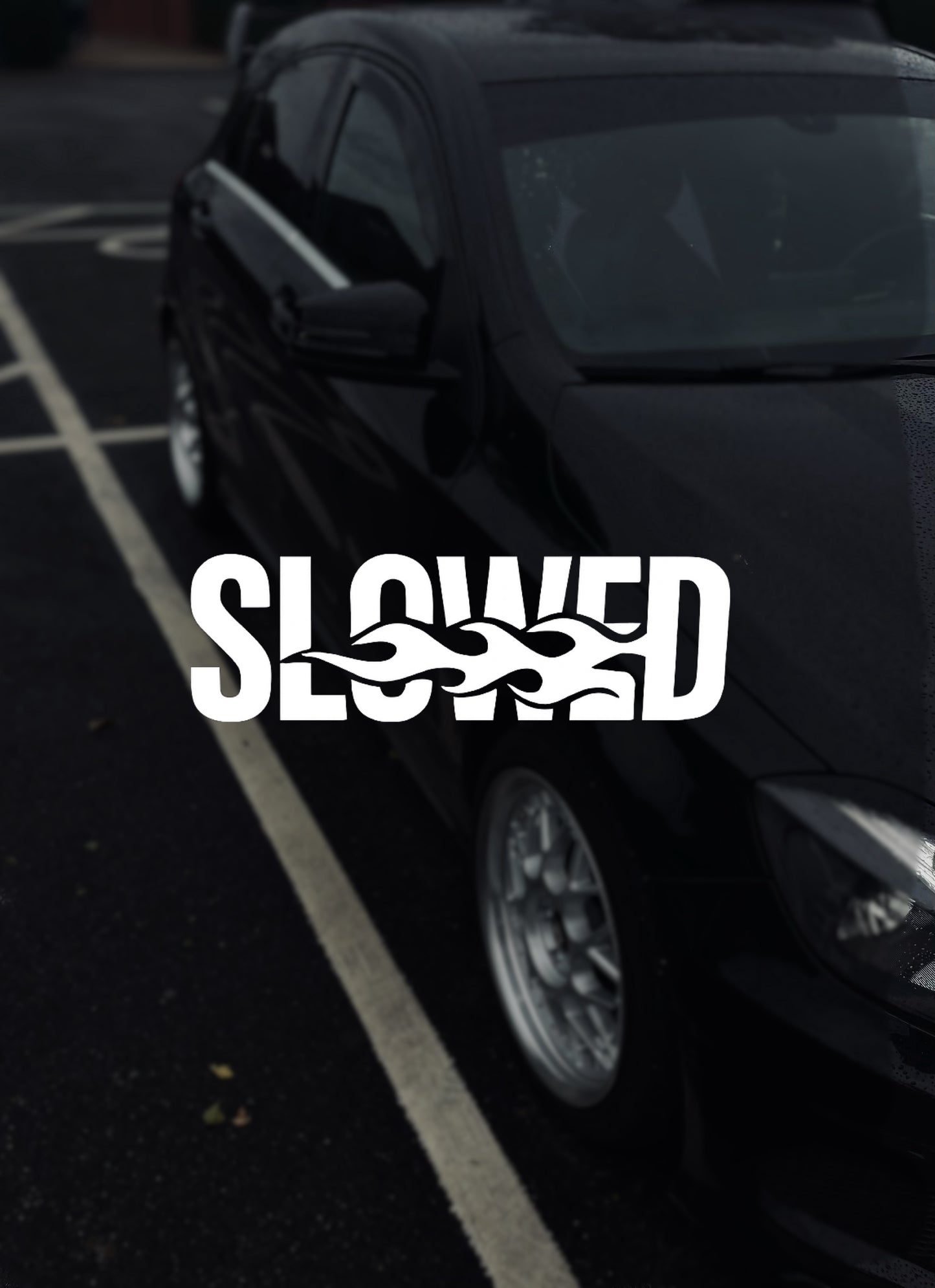SLOWED flame decal