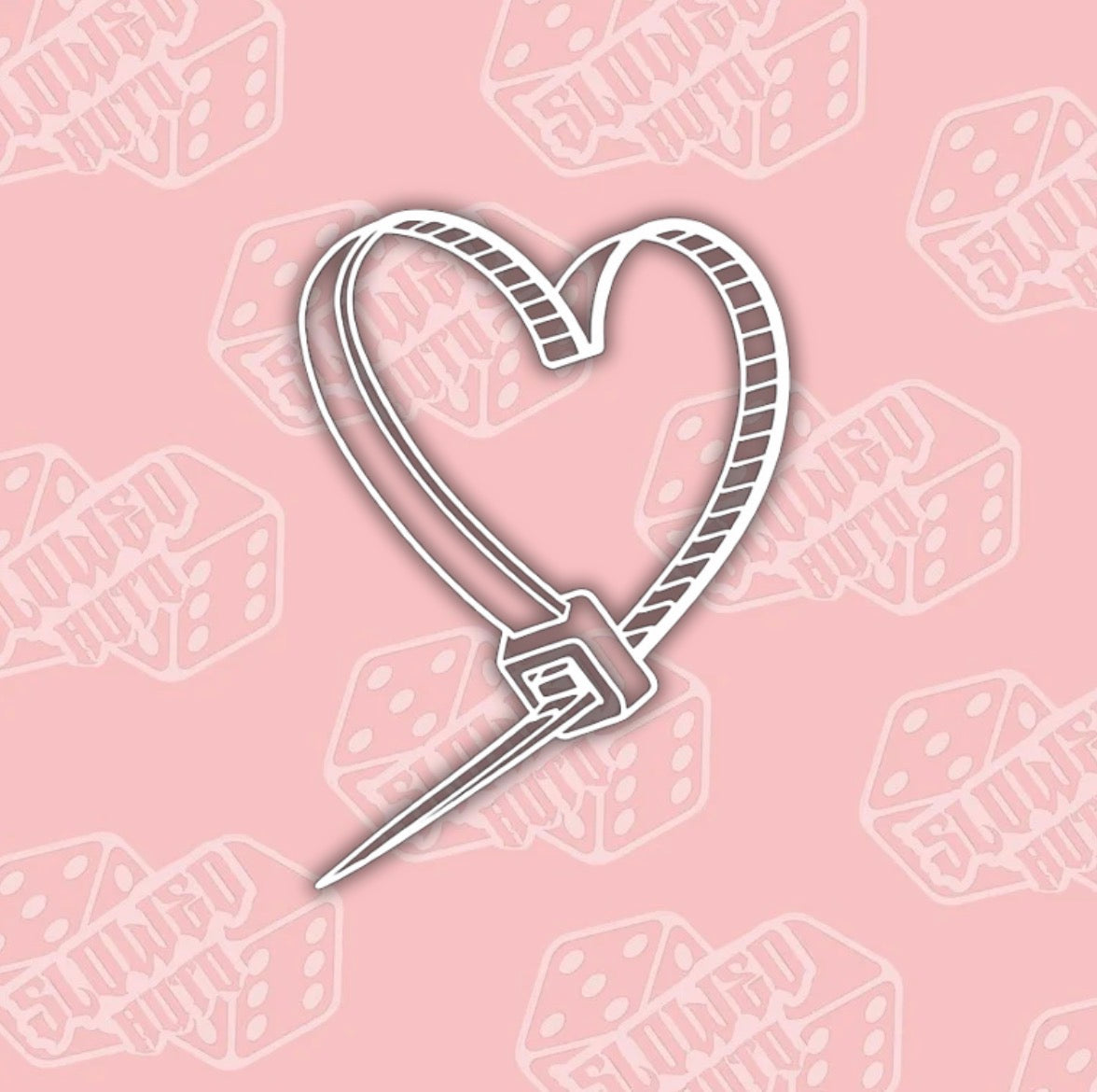 ZIPTIE heart decal