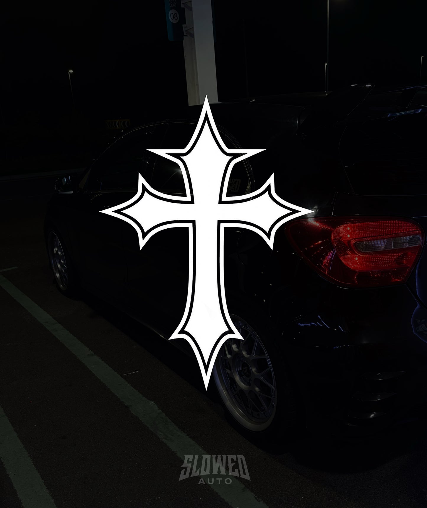 Autocolant din vinil CRUCE