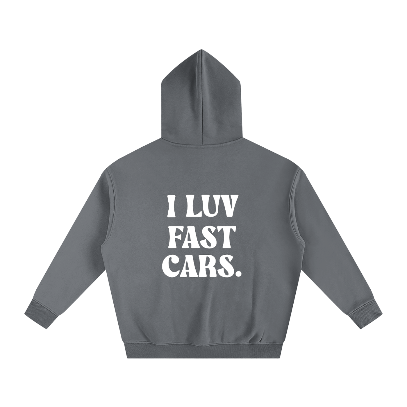 Hanorac ILUVFASTCARS supradimensionat din fleece