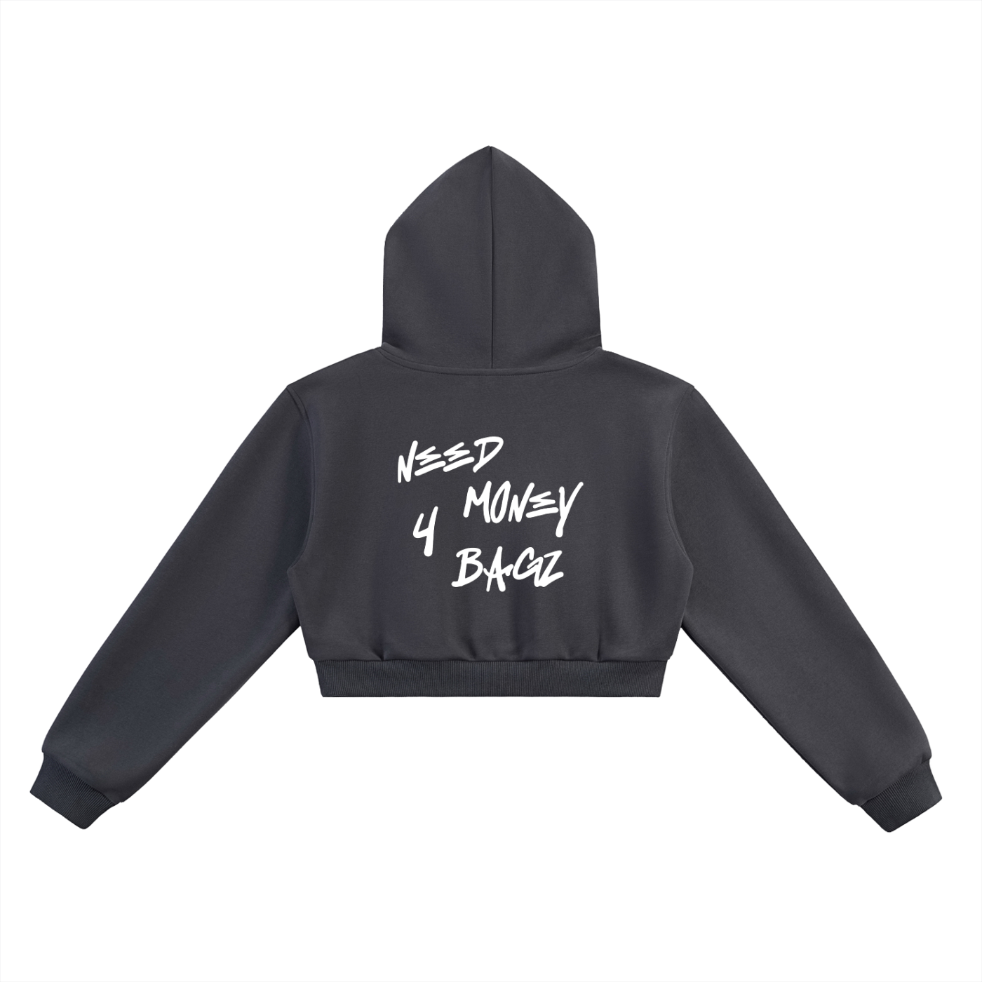 NEEDMONEY4BAGZ Cropped Hoodie