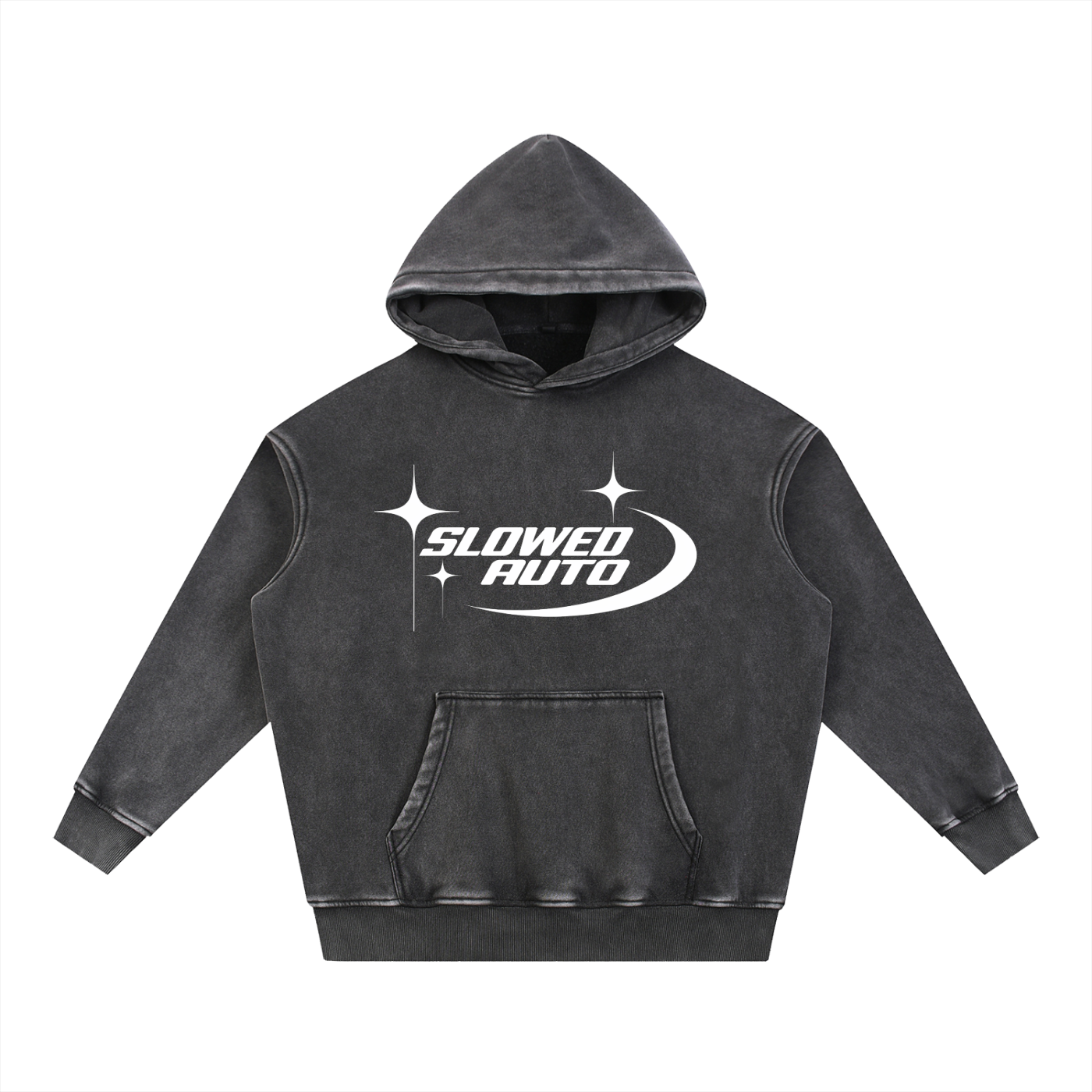 Hanorac supradimensionat din fleece spălat cu acid SLOWED