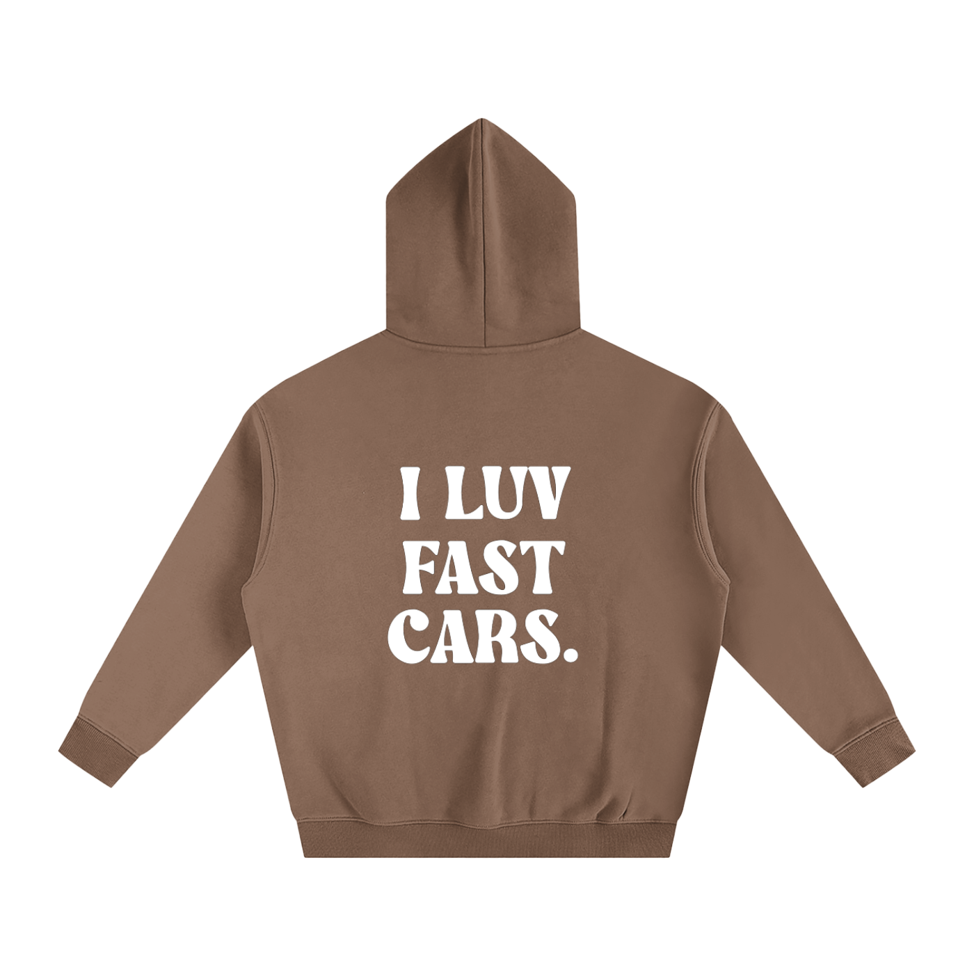 Hanorac ILUVFASTCARS supradimensionat din fleece