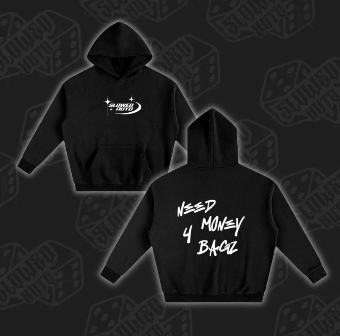 Hanorac supradimensionat din fleece NEEDMONEY4BAGZ