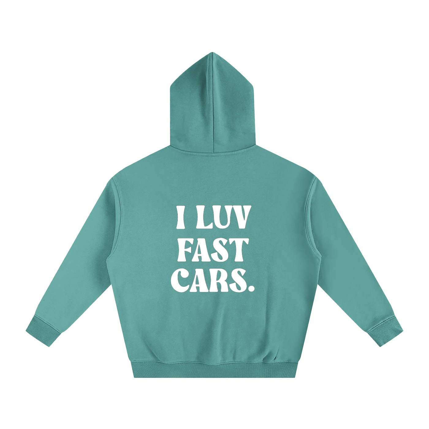 Hanorac ILUVFASTCARS supradimensionat din fleece