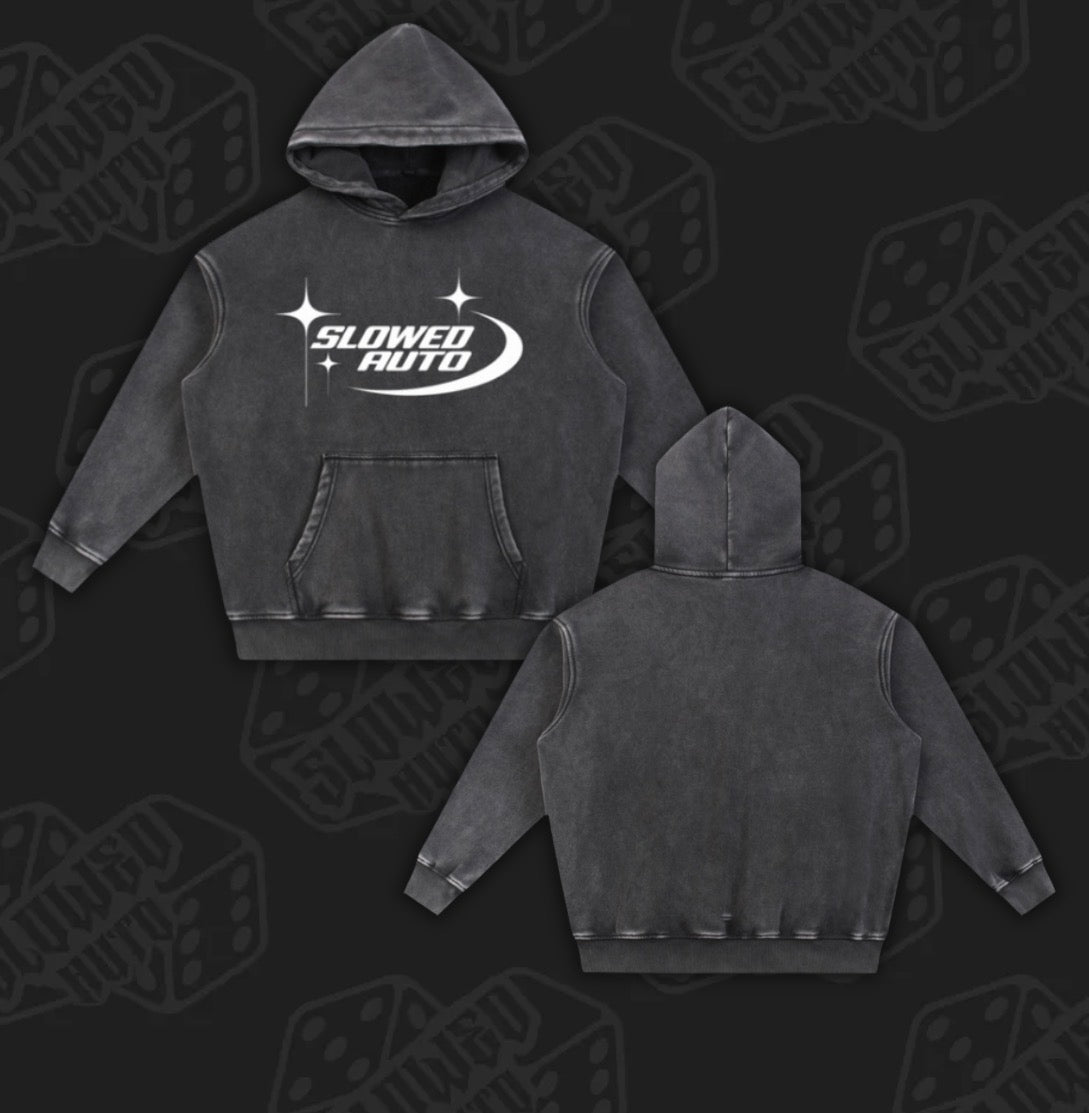 Hanorac supradimensionat din fleece spălat cu acid SLOWED