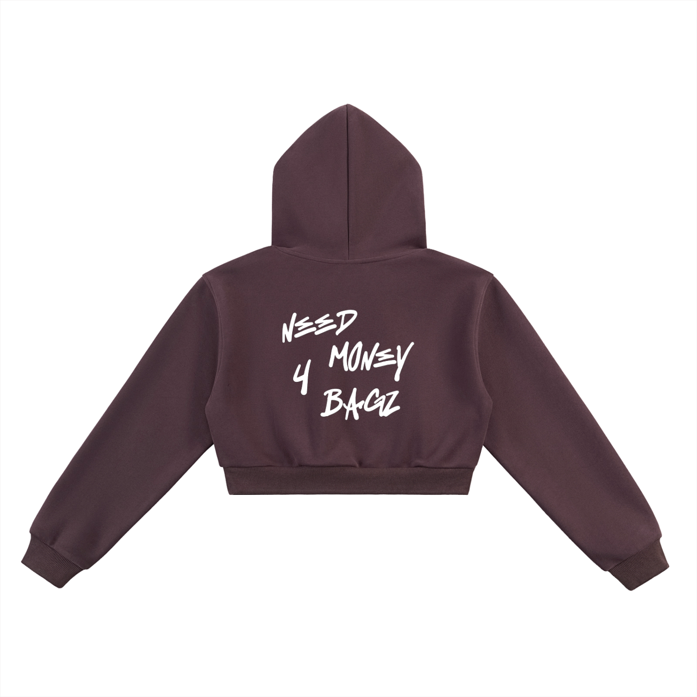 NEEDMONEY4BAGZ Cropped Hoodie