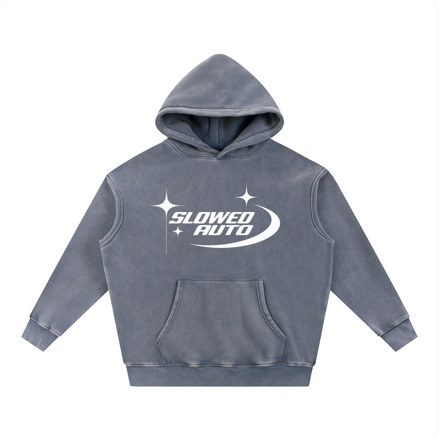 Hanorac supradimensionat din fleece spălat cu acid SLOWED