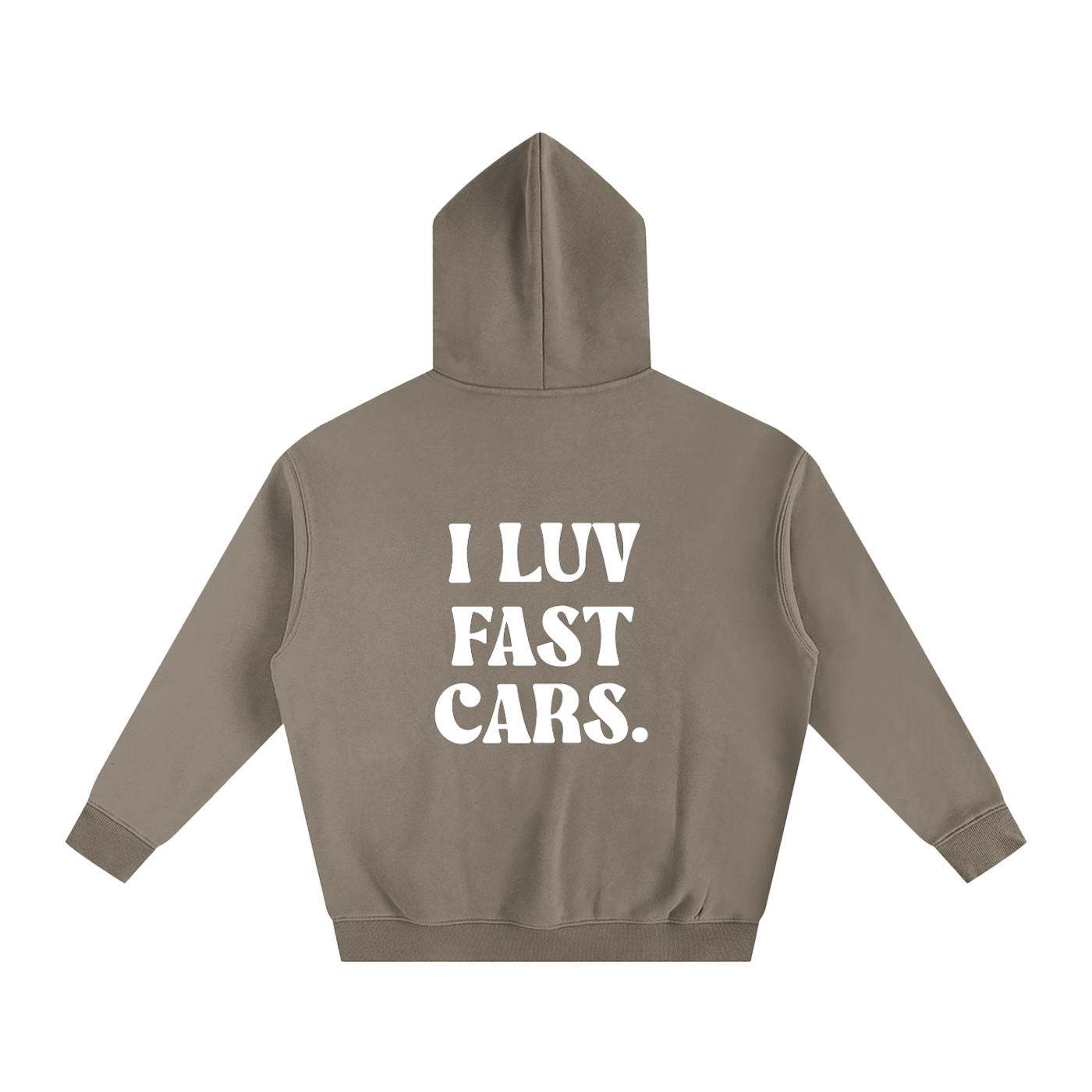 Hanorac ILUVFASTCARS supradimensionat din fleece