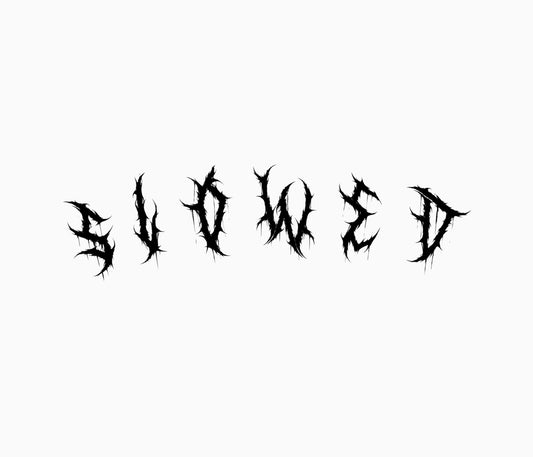 SLOWED windscreen decal