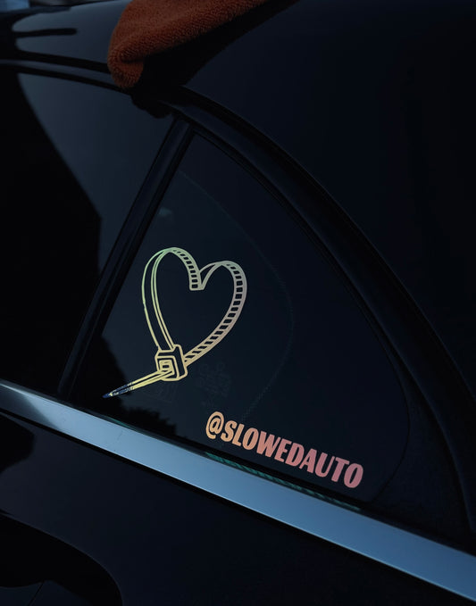ZIPTIE heart decal