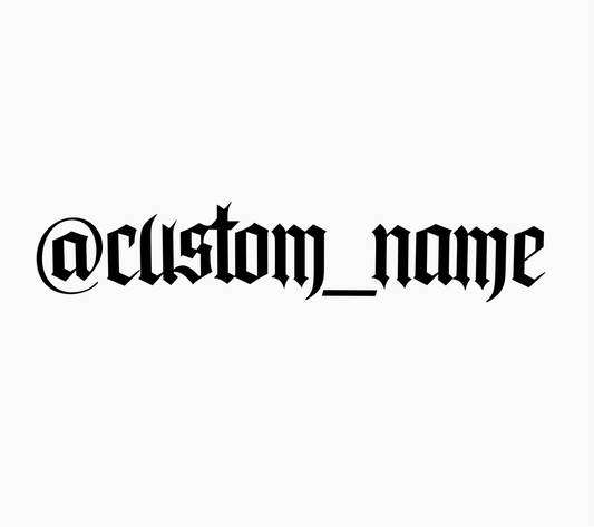 custom social media handle decal