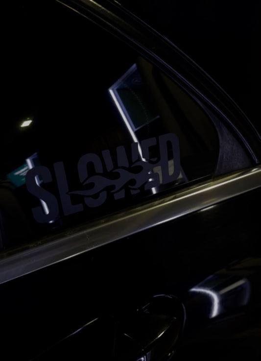SLOWED flame decal