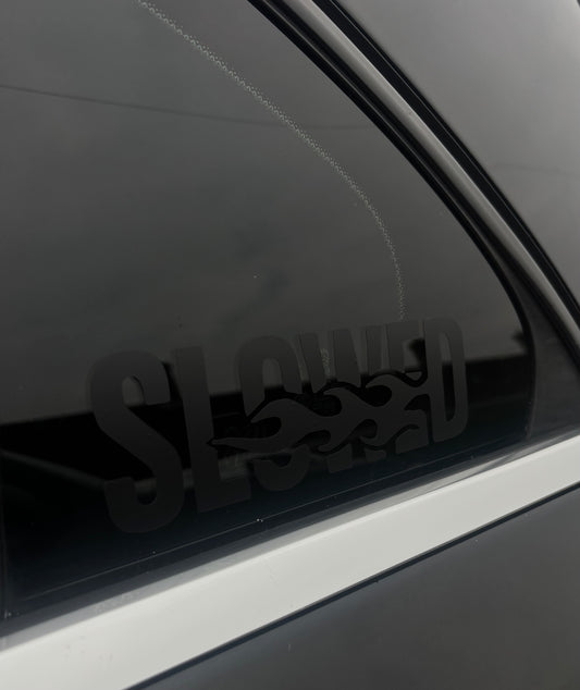 SLOWED flame decal