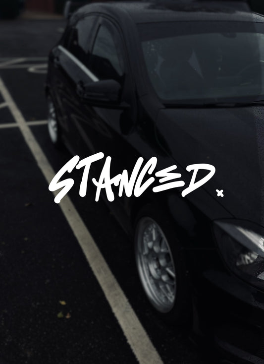 STANCED windscreen decal