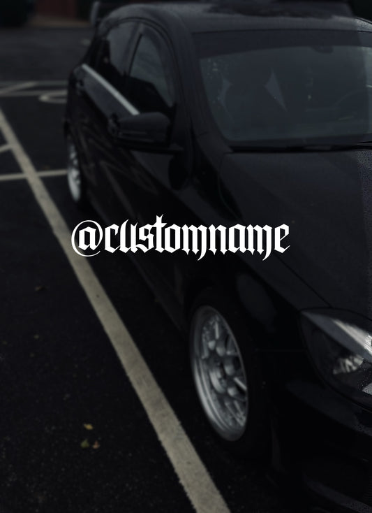 custom social media handle decal