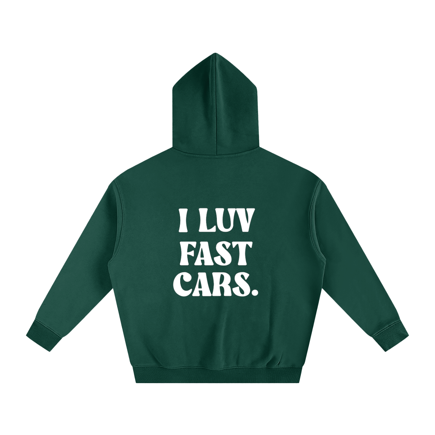 Hanorac ILUVFASTCARS supradimensionat din fleece