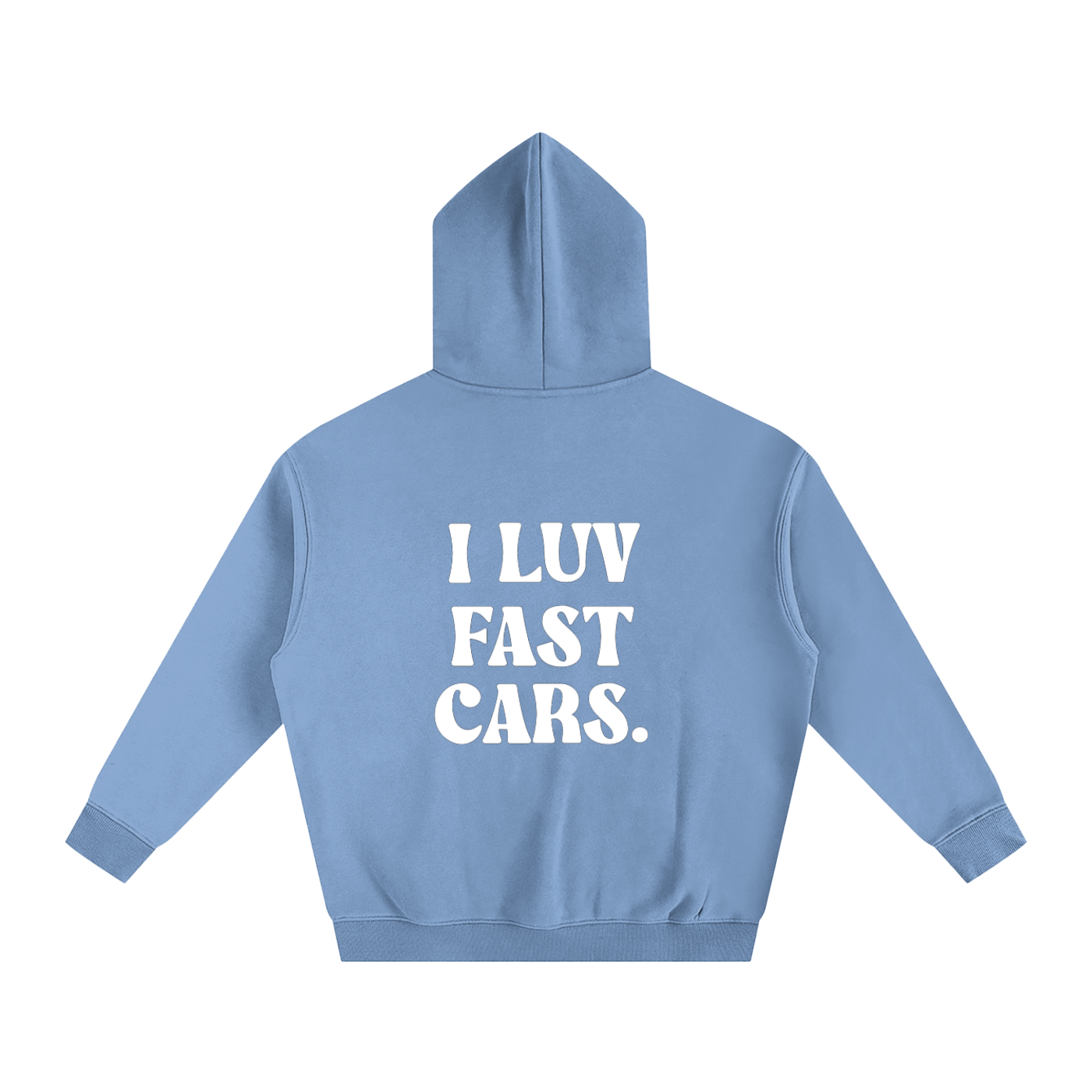 Hanorac ILUVFASTCARS supradimensionat din fleece