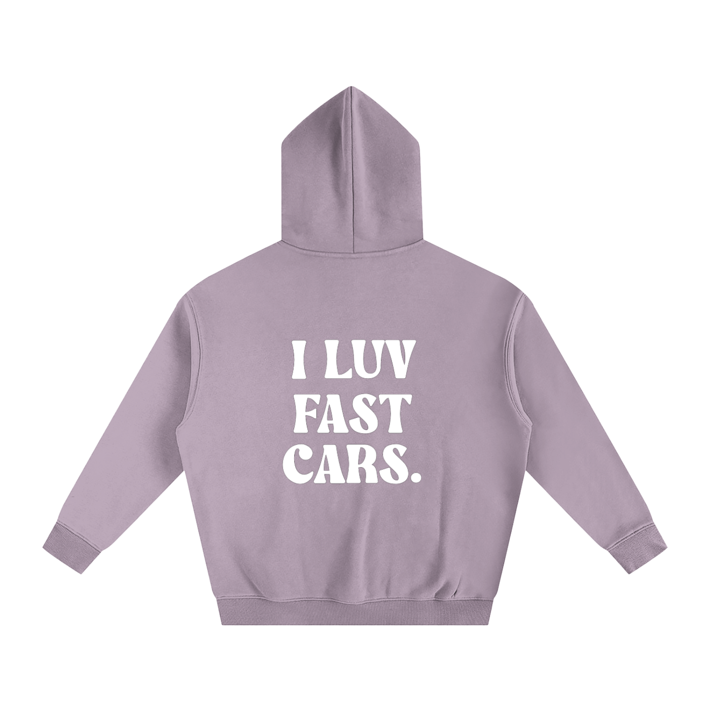 Hanorac ILUVFASTCARS supradimensionat din fleece